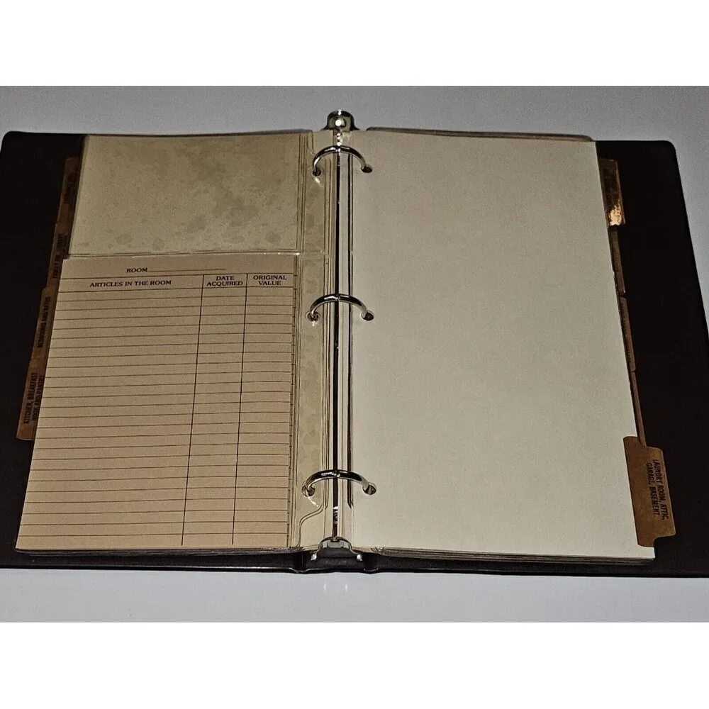 VTG Personal Photo Inventory 3-Ring Album Estate Home Possessions Log NEVER USED